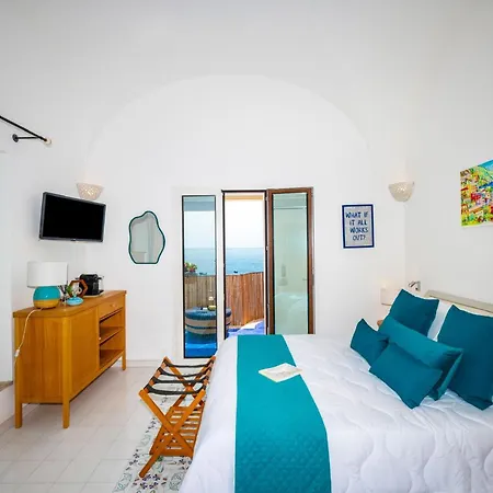 Alojamento de Acomodação e Pequeno-almoço Breathtaking With Sea View In The Heart Of Positano